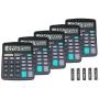 GAONA Basic Calculator 12 Digit Dual Power Large LCD Display Sensitive Button for Office, Primary School, Market or Home Use (Black)