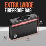 The Good Stuff Fireproof Waterproof Document Storage Bags (2000℉), Protect Important Documents from House Fires, Hurricanes, and Tornadoes, Easy to Carry Fireproof Box Bags (Extra Strength)