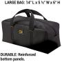 CLC Custom Leathercraft 1107 2 Pack Medium and Large Utility Tote Bag Combo,Black/Beige