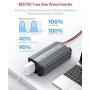 BESTEK 500W Pure Sine Wave Power Inverter DC 12V to 110V AC Car Plug Inverter Adapter Power Converter with 4.2A Dual USB Charging Ports and 2 AC Outlets Car Charger, ETL Listed, Grey