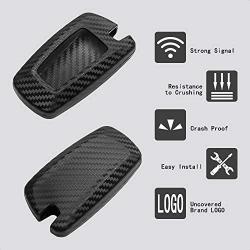 TANGSEN Smart Key Fob Personalized Case Protective Cover for BMW 1 3 4 5 6 7 Series GT3 GT5 M5 M6 X3 X4 3 4 Button Keyless Entry Remote 3D Twill Weave Carbon Fiber ABS Plastic Emboss