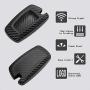 TANGSEN Smart Key Fob Personalized Case Protective Cover for BMW 1 3 4 5 6 7 Series GT3 GT5 M5 M6 X3 X4 3 4 Button Keyless Entry Remote 3D Twill Weave Carbon Fiber ABS Plastic Emboss