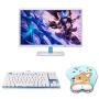 Moptmos 3D Mouse Pad Ergonomic Mouse Pad with Gel Wrist Rest Support Anime Corgi Dog Mouse Pad for Computer, Laptop, Home & Office (Blue)