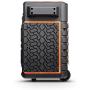 ION Audio Raptor | Ultra-Portable 100-Watt Wireless Water-Resistant Speaker with 75-Hour Rechargeable Battery, Bluetooth Streaming, AM/FM Radio and Multi-Color Light Bar