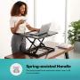 FENGE Standing Desk Conventer with Storage Area Height Adjustable Stand Up Desk for Laptop SD108003MB