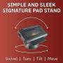 DCCStands Low Swivel and Tilt Topaz Signature Pad Stand, Screw-in and Adhesive