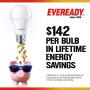 EVEREADY Led Light Bulbs, Non-Dimmable, 100 Watts Equivalent Light Bulbs (14W Led Bulbs), 1600 Lumen, 2700k Soft White Color, A19 E26 Base Led Replacement for Halogen Bulb, UL Certified – 6 Pack