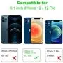 Arae Case for iPhone 12 and iPhone 12 Pro - Wallet Cover with PU Leather Card Holder - Black