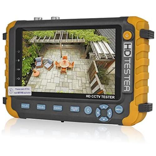 5 Inch 4 in 1 CCTV Monitor Tester, AHD/TVI/CVI/CVBS Coaxial Analog Video Monitor Tester, UTP/PTZ Cable Test for 1080P/3MP/4MP/5MP Analog Security Camera, VGA DC12V Output Camera Portable CCTV Tester