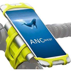 Bike Motorcycle Phone Mount, ANCwear 5-in-1 Portable Phone Holder, Adjustable Silicon Universal Fit Handlebars and Smart Phones Like iPhone Xs Max R X 8 Plus 7 Samsung
