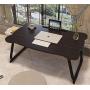MJUNM Laptop Desk, Lap Desk Bed Table Tray for Eating Writing Foldable Desk with iPad Slots for Adults/Students/Kids, Adjustable Notebook Stand with Drawer, Card Slot, Black