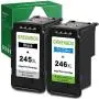 GREENBOX Remanufactured Ink Cartridges 245 and 246 Replacement for Canon PG-245XL CL-246XL PG-243 CL-244 for Canon PIXMA MX492 MX490 MG2920 MG2922 MG2420 MG2520 IP2820 (1 Black 1 Tri-Color)
