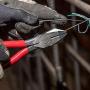 Klein Tools D201-7CSTA Linesman Pliers, Side Cutters with Spring Loaded Action, Ironworker Pliers have Aggressive Knurl and Tempered Handles