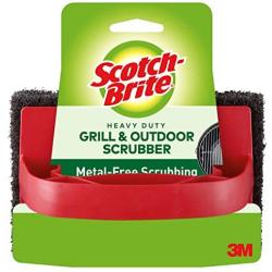 Scotch-Brite Heavy Duty Outdoor Scrubber, Ideal for Concrete, Patio Bricks, BBQ Tools and Charcoal and Gas Grills