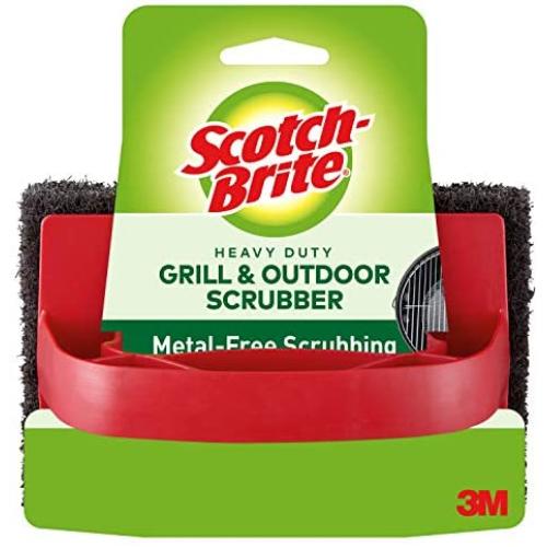 Scotch-Brite Heavy Duty Outdoor Scrubber, Ideal for Concrete, Patio Bricks, BBQ Tools and Charcoal and Gas Grills