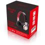 Elecder i39 Headphones with Microphone Foldable Lightweight Adjustable On Ear Headsets with 3.5mm Jack for Cellphones Computer MP3/4 Kindle School Red/Black
