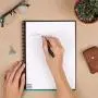 Rocketbook Smart Reusable Notebook - Lined Eco-Friendly Notebook with 1 Pilot Frixion Pen & 1 Microfiber Cloth Included - Infinity Black Cover, Letter Size (8.5'' x 11'')