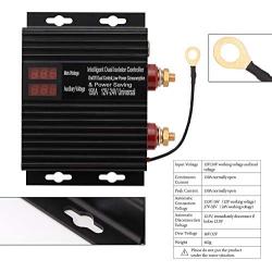 150 Amp Dual Battery Smart Isolator Universal 12V/24V Voltage Sensitive Relay for ATV, UTV, RV, Truck, Jeep, SUV Off-Roader Vehicle, High Current Battery Protection Split Charge Starter Relay