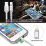 iPhone Charger Cable MFi Certified AHGEIIY,5Pack[3.3/6.6/0.5FT] Nylon Braided Fast Charging Cable for iPhone SE 2,11 Pro,Xs, Max, XR, X,8 Plus,7 Plus,6 Plus,6S Plus,iPad and More-Silver