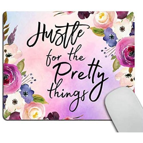 Smooffly Gaming Mousepads Custom - Hustle for The Pretty Things,Hustle Office Decor Mousepad Watermelon Flower Personality Desings Mouse Pad