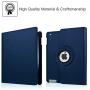 Fintie Rotating Case for iPad 4 3 2 (Old Model) 9.7 inch Tablet - 360 Degree Rotating Smart Stand Protective Cover Auto Wake/Sleep for iPad 4th Gen Retina Display, iPad 3 & iPad 2, Navy