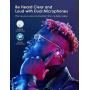 Bluetooth Earbuds, Boltune Bluetooth 5.1 with 4 Mics Ultralight Comfort Wireless Earbuds, CVC 8.0 Stereo Sound Deep Bass, IPX8 Waterproof in-Ear Headphones, Single/Twin Mode for iPhone/Android