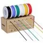 18awg Electronic Wire Kit,Flexible Silicone Wire 6 Color 18 Gauge Hook Up Wire(6 different colored 13 Feet spools) 600V Stranded Wire automotive wiring