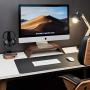 Oakywood Wooden Monitor Stand - Ergonomic iMac Computer Riser - Home Office Desk Accessories {Walnut}