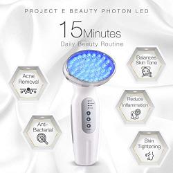 Project E Beauty Blue LED+ Acne Light Therapy | 415nm Blue Photon Beauty LED Therapy Anti Acne Spot Scars Removal Reduce Inflammation Smooth Improving Sensitive Calming Facial Device