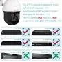 BIOXO 30x Zoom High Speed Auto Tracking PoE Ptz Camera, 5MP PoE+ Ptz IP Camera Outdoor, Waterproof Dome Camera, 328ft Night Vision Cameras