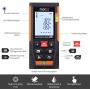 Tacklife HD50 Classic Laser Measure 164Ft M/In/Ft Mute Laser Distance Meter with 2 Bubble Levels, Backlit LCD and Pythagorean Mode, Measure Distance, Area and Volume - Carry Pouch and Battery Included