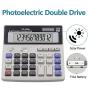 Calculator, Basic Desktop Calculator, Solar Battery Dual Power with 12-Digit Large LCD Display and Large Computer Keys Office Calculator by Ebristar (Battery Included)