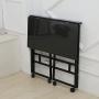 Folding Writing Table Rolling Laptop Notebook Computer Desk with Wheels Poarmeey(Black)