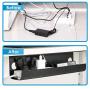 Yecaye 2 Pack Cable Management Tray, 31.5in Organizer Cable Tray for Cords Wires Power Bricks, Under Desk Cable Management Cable Tray, Wire Tray for Office, Home, L15.7in W3.9in H3.5in, Black