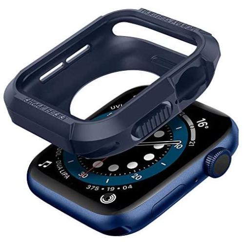 Spigen Rugged Armor Designed for Apple Watch Case for 44mm Series 6/SE/5/4 - Navy Blue