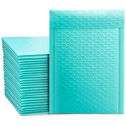 Metronic 25Pcs Poly Bubble Mailers, 6X10 Inch Padded Envelopes Bulk #0, Bubble Lined Wrap Polymailer Bags for Shipping/ Packaging/ Mailing Self Seal -Teal