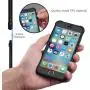 ORETECH Designed for iPhone SE 2020 Case with[2 x Tempered Glass Screen Protector] 360° Full Body Protection Cover Hard PC Soft Rubber Silicone for iPhone SE 2nd Generation (2020)-4.7- Black