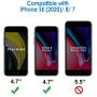 JETech Privacy Screen Protector for iPhone SE 2nd Generation, iPhone 8 and iPhone 7, Anti-Spy Tempered Glass Film, 2-Pack
