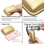 ProElife Office/Home PU Leather Mouse Wrist Rest Support Pad Mat Interior Soft Memory Foam for Magic Mouse Surface Mouse and Most of Wireless Wired Bluetooth Mouse Durable/Non-Slip