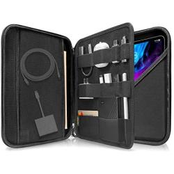 tomtoc Portfolio Case for iPad Pro 12.9-inch 2018 & 2020, Protective Sleeve with Accessories Pocket, Carrying Storage Bag for iPad Pencil/Adapter/Hubs/Cables/ Magic Keyboard Fit Surface Pro 12.3