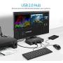 gofanco Single Monitor HDMI 2.0 KVM Switch (2 Port) – 4K 60Hz 4:4:4, 18Gbps, HDCP 2.2, Keyboard & Mouse Switcher with USB 2.0 Hub and Audio, Mic in/Stereo Out, Hotkey Switching, Cables Included