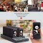 NADAMOO Restaurant Pager System with 20 pcs Coaster Pagers and 1 pc 999-Channel Keypad Call Button Extensible Wireless Calling System for Food Truck Clinic Church Cafe Shop
