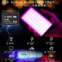 IVISII G2 Pocket RGB Camera Light,32Wh Built-in 3600mAh Rechargeable Battery 360°Full Color Gamut 9 Light Effects,2600-10000K LED Video Light Panel with Aluminum Alloy Body, Adjustable Tripod Stand