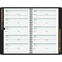 AT-A-GLANCE Telephone / Address Book, Large Print, 500 Entries, 8.38 x 5.38 Inches, Black (80LP1105)