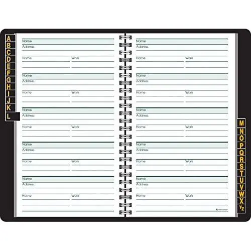 AT-A-GLANCE Telephone / Address Book, Large Print, 500 Entries, 8.38 x 5.38 Inches, Black (80LP1105)