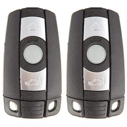 cciyu KR55WK49127 X 2 Flip Key Fob with Key Blade 3 buttons Replacement for 05 06 07 08 09 10 11 12 13 for B MW X5 X6 Z4 1 3 5 6 7 Replacement Uncut Smart Remote Fob Key with FCC KR55WK49123