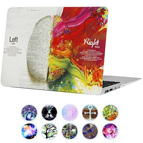YMIX  Plastic Cover Snap on Hard Protective Case for MacBook Pro 13'' with CD-ROM (A1278) , #Left and Right Brain