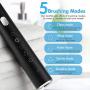 Sonic Electric Toothbrush Whitening Toothbrush Rechargeable with 4 Dupont Brush Heads, Adult Waterproof Ultrasonic Toothbrush with 5 Modes & Smart Timer by HOKEKI (Black)