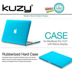 Kuzy Compatible with MacBook Pro 13.3 inch Case A1502, A1425 Release 2015-2012 Soft Touch Plastic Hard Shell Cover for Older Version MacBook Pro 13 inch, Aqua