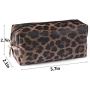 Jarrel 3Pcs Makeup Bag Set Travel Portable Cosmetic Bag - Clear & Leopard Print Pouch Waterproof Organizer Multifunction Case (3in1 Leopard Print)
